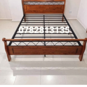 Lit Fer forgé et bois hêtre  2 places